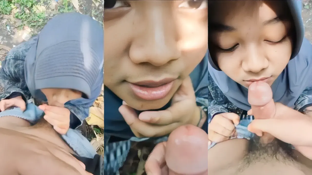 hijaber nyepong pinggir jalan