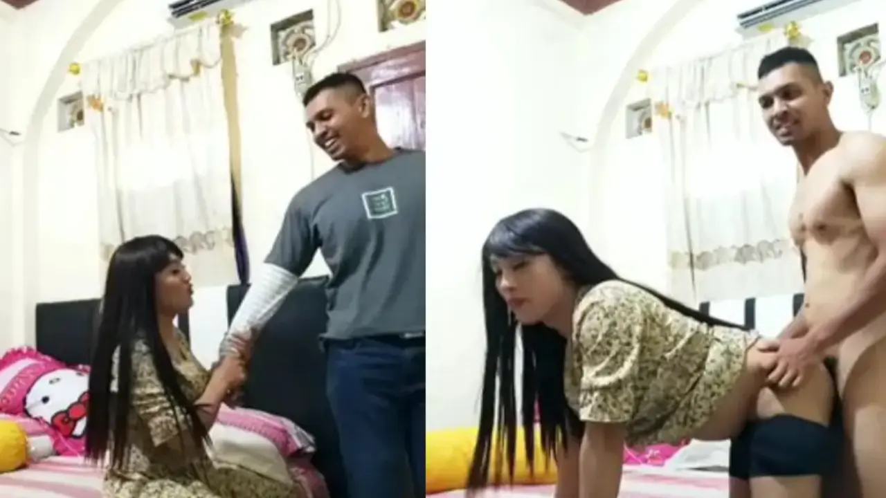 Dengerin pake headset) mba mina ngerayu tukang bank keliling buat ngentot