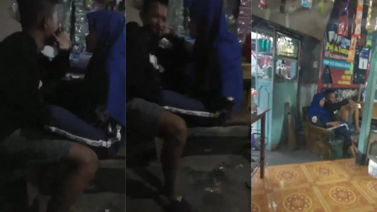 Apa gak ada tempet lain di warung oun masih sempet sempet nya grepek pacar