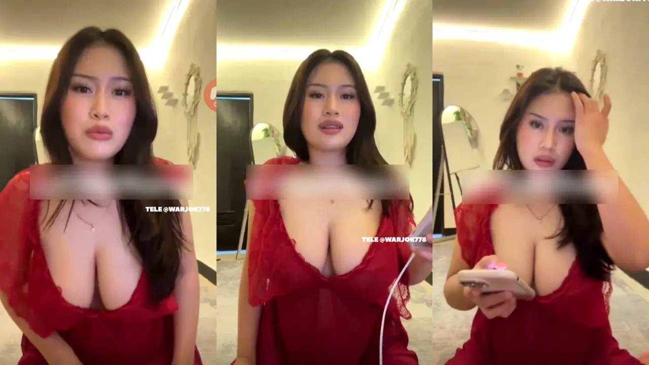 Cane Lingerie Merah Live Private Teman Ngocok Kamu