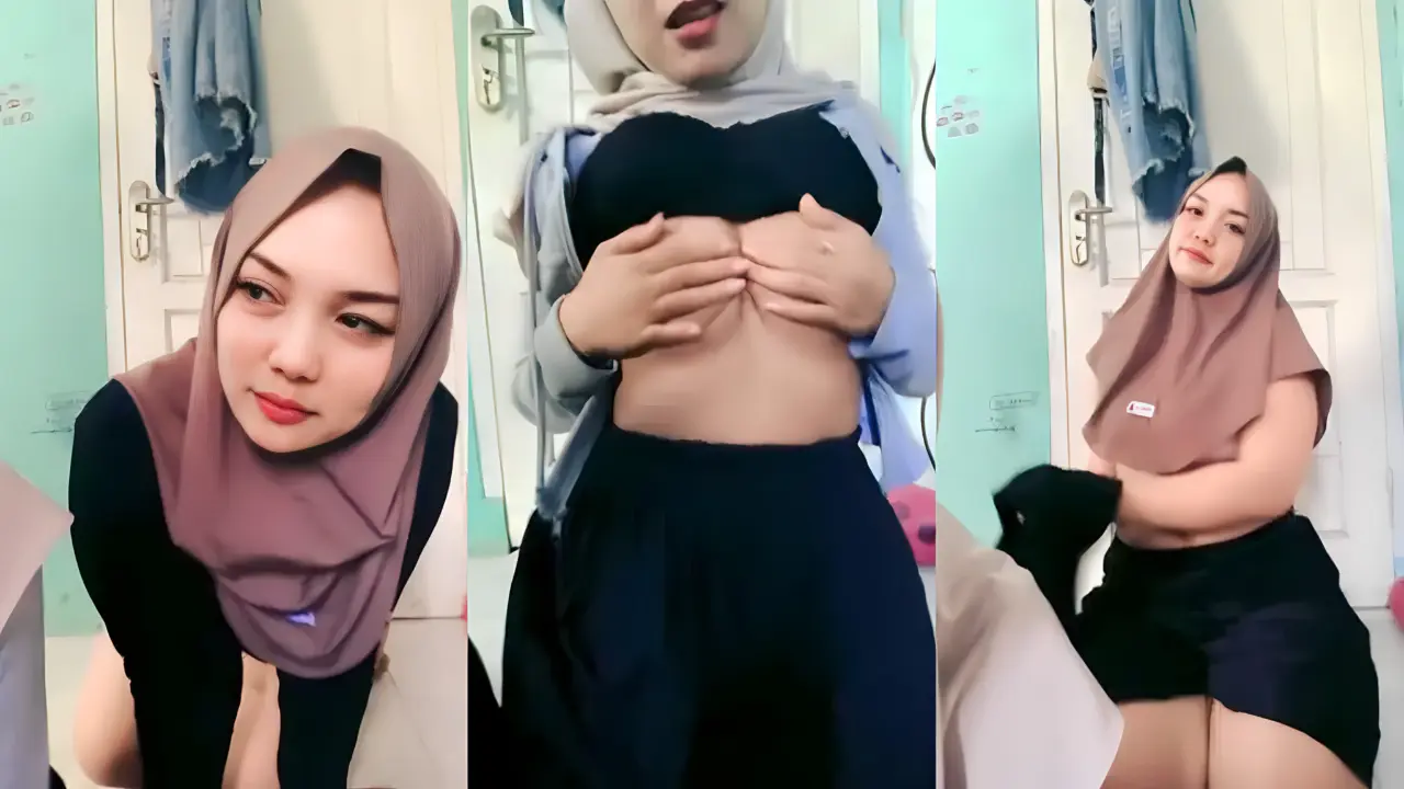 Tante hijab cantik live streaming buka baju