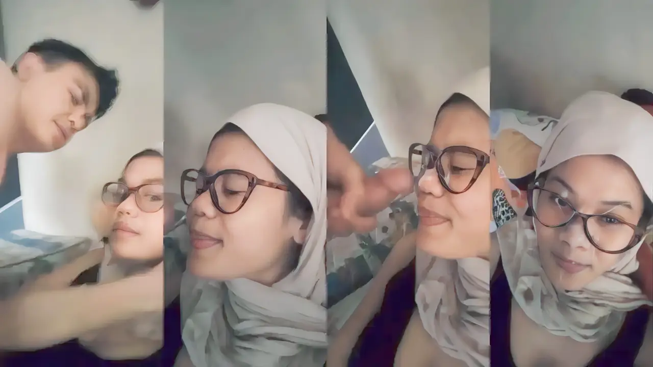 Hijab Ainun kacamata keluar di muka