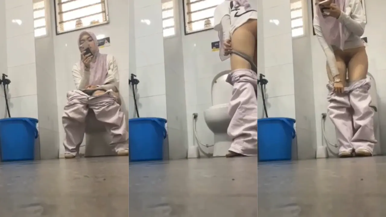 Berhasil CCtv mini rekam cewek di toilet