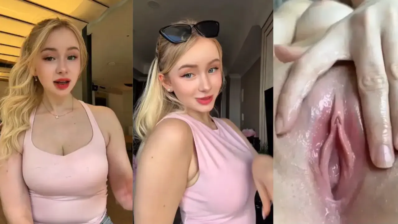 Cewek cantik rambut pirang pink luar dalam