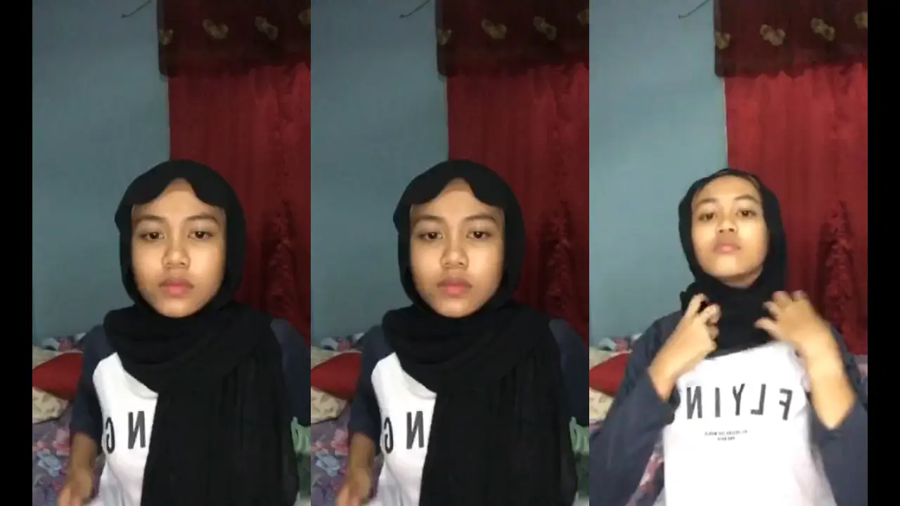 Hijab hitam ganti pakaian
