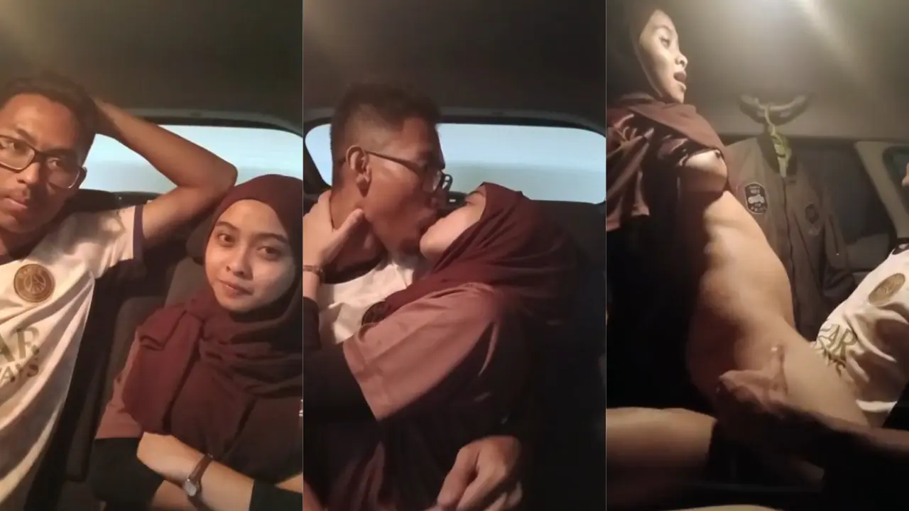 Grabcar online ngewe pelanggan wanita hijab di mobil sampe goyang - goyang