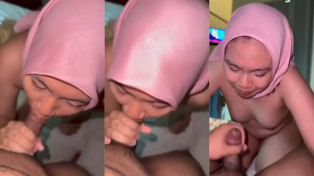 Hijab pink suka kontol