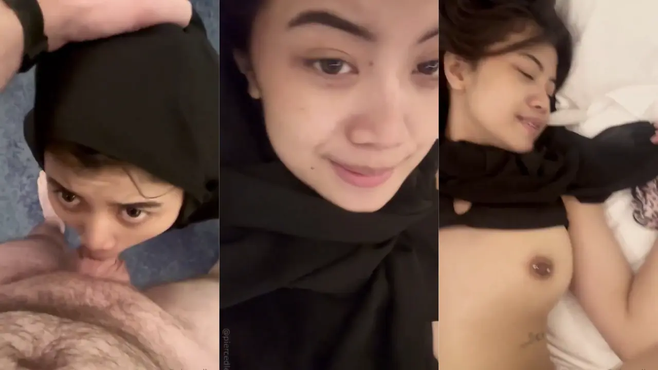 Hijab cantik puting tindik open bo dengan bule