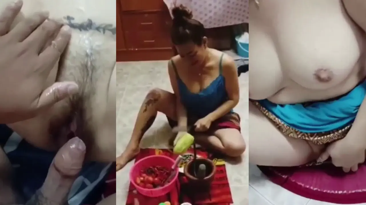 godain kakak ipar yang lagi masak