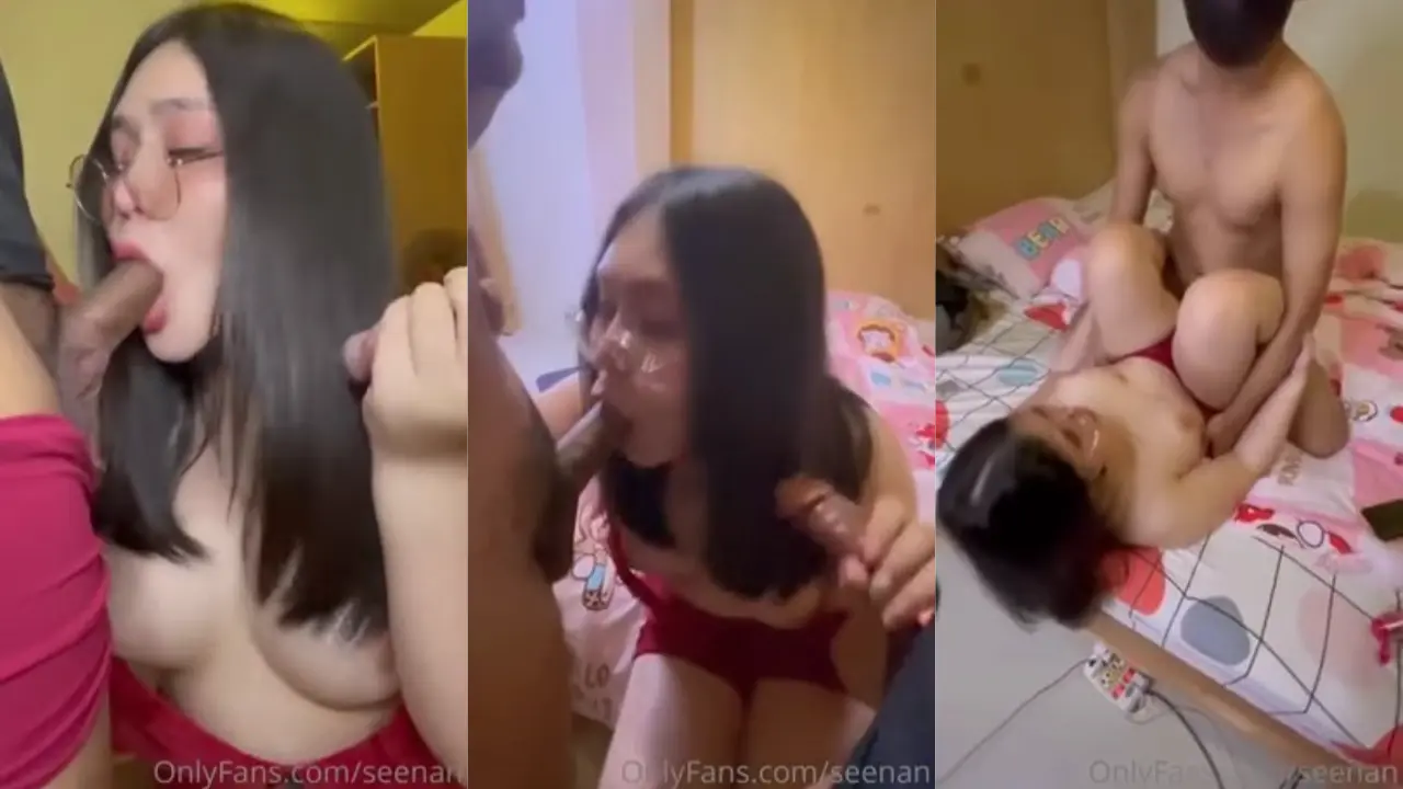Threesome Sepong Malah Kena Doggy