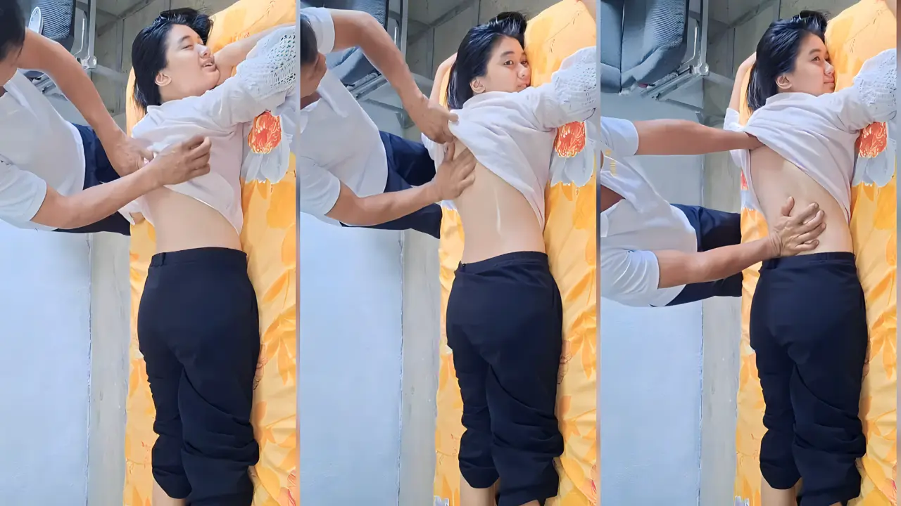 Anak SMA cuma bisa pasrah di grepek2 tukang pijat