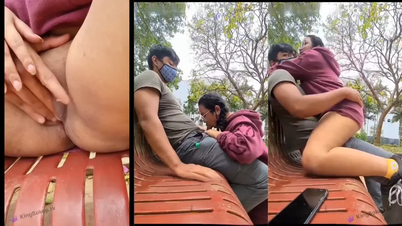 Dua sejoli kebelet ngewe di taman kota