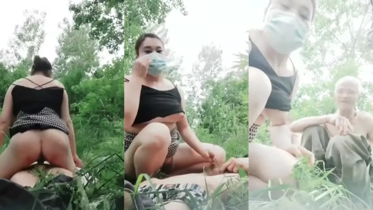 Parah janda ajak aki aki ngewe di kebun(1080)