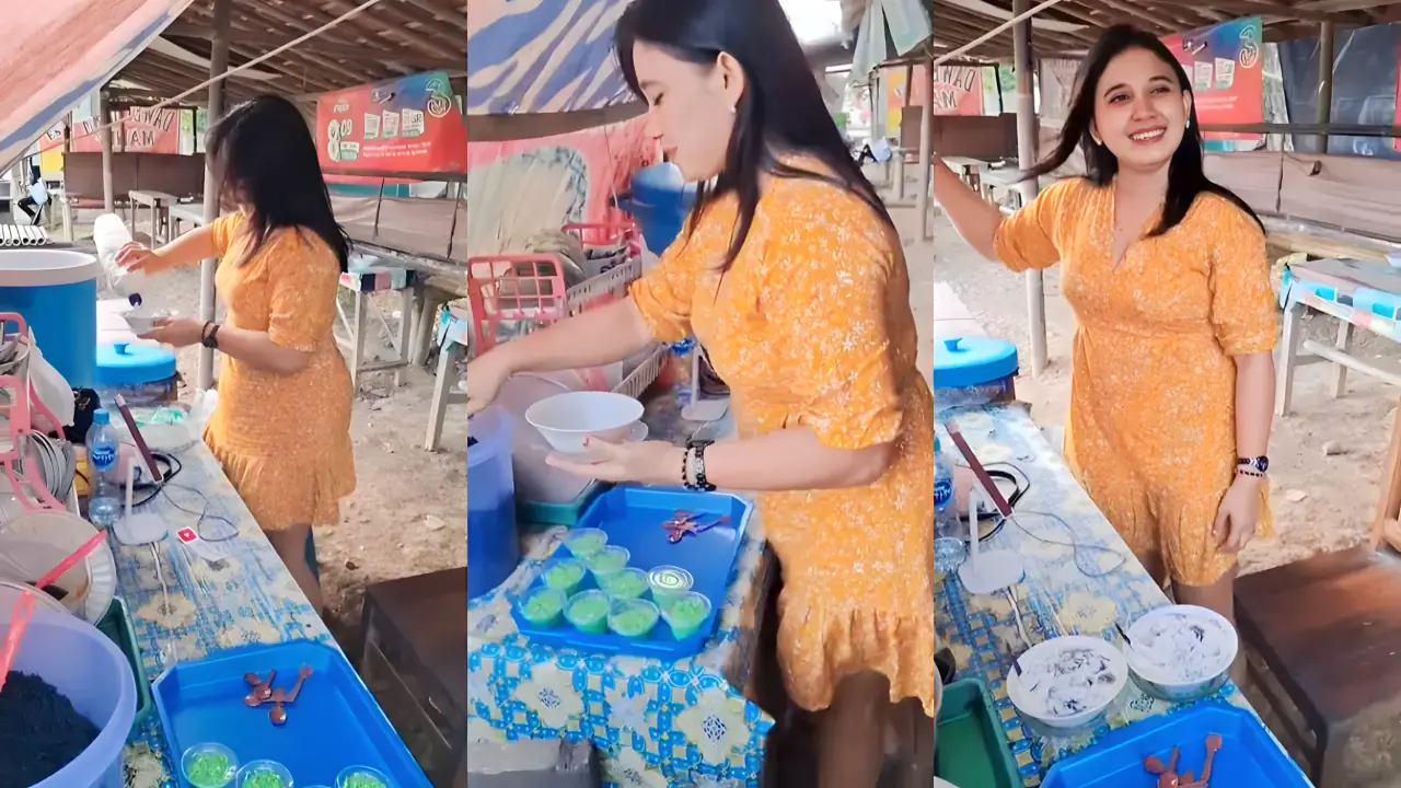 Penjual es dawet yang lagi viral 