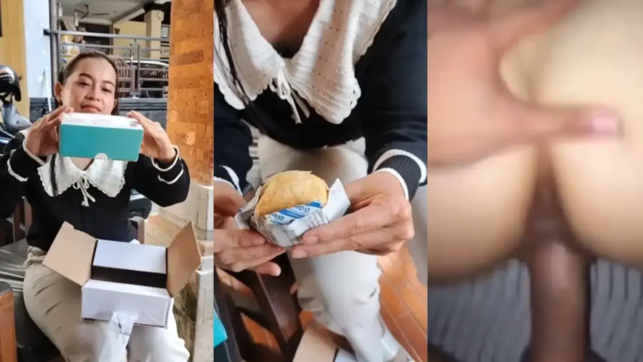Habis unboxing makanan malah memek ku yang kena ewe