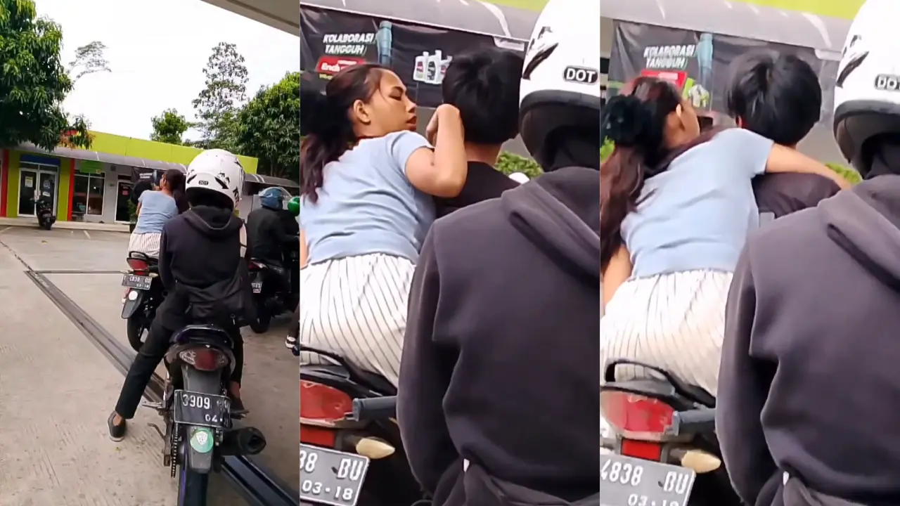 Viral Lagi antri Pom Malah Cipokan
