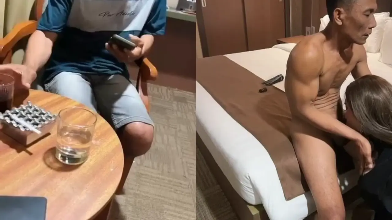 walau udah tua tapi om nya masih perkasa dan jago banget goyang nya