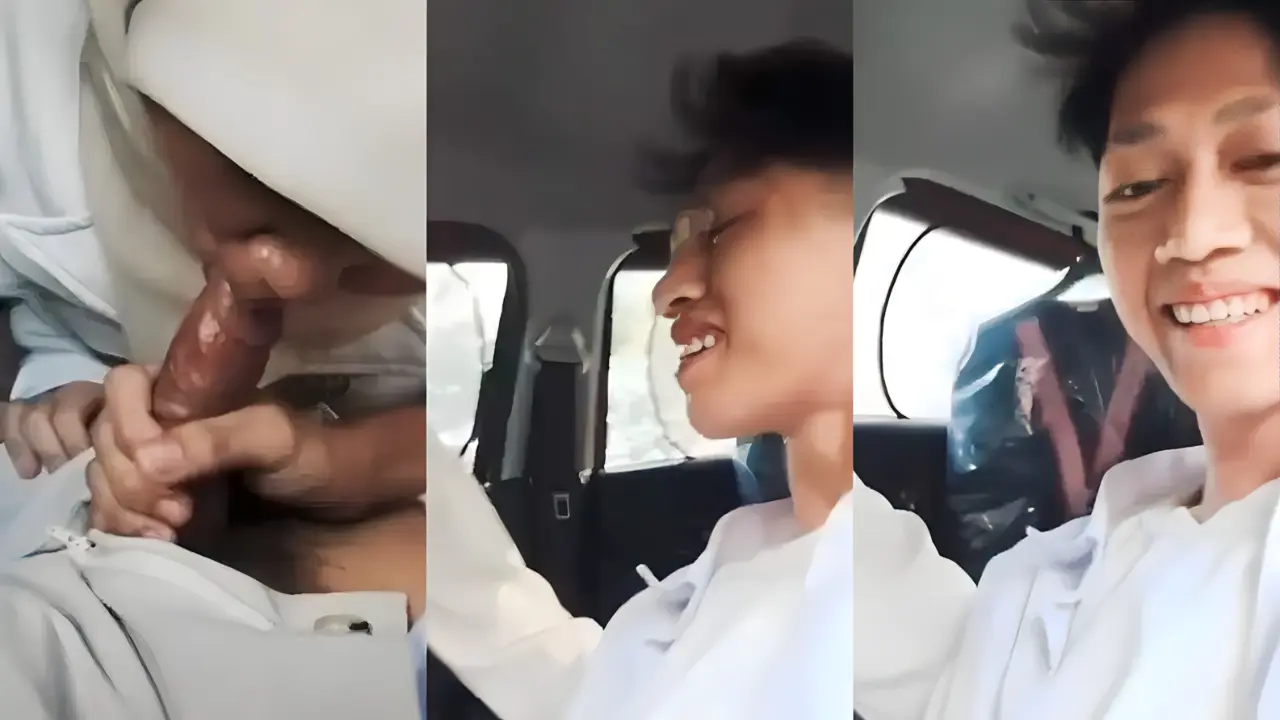 jilat kontol ayang di dalam mobil